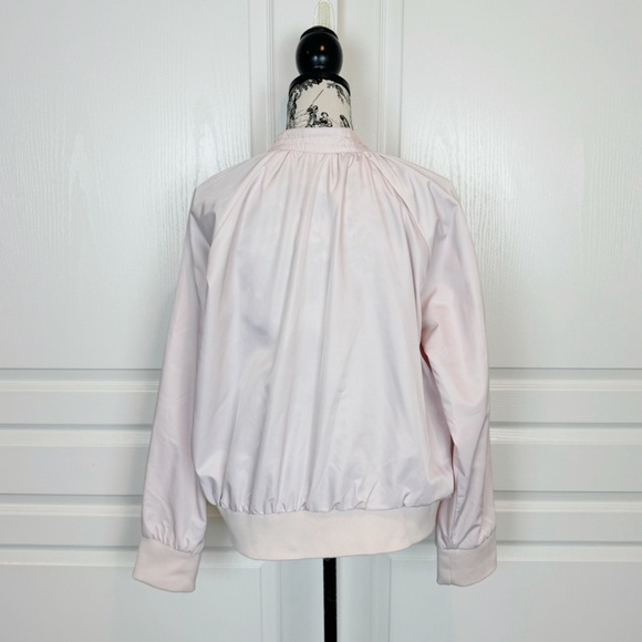 Free People Midnight Bomber Jacket Blush Pink Satin Large - Picture 4 of 7